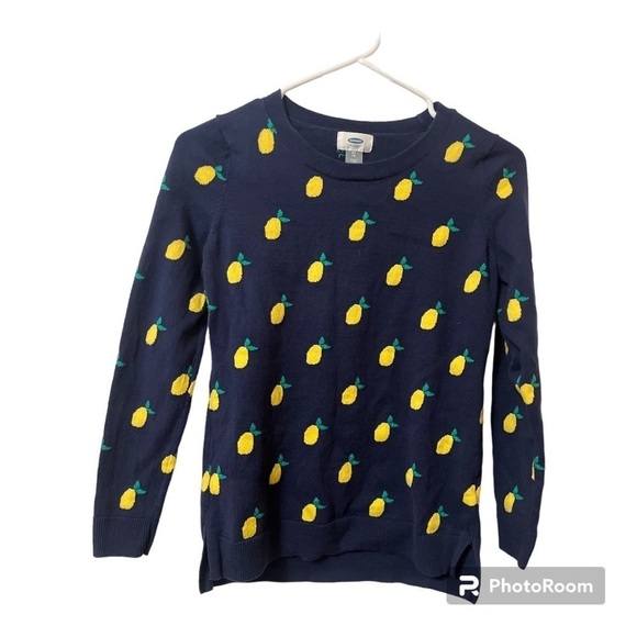 Old Navy Pullover Lemon Crew Neck Sweater - Picture 1 of 4